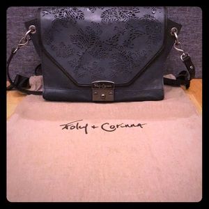 Foley & Corinna Laser Cut Leather Crossbody Purse